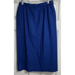 Vtg Pendleton Skirt 8 Blue Wool Maxi Classic Amish‎ Conservative 28" Long